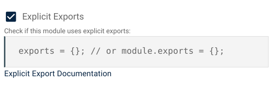 Explicit Export