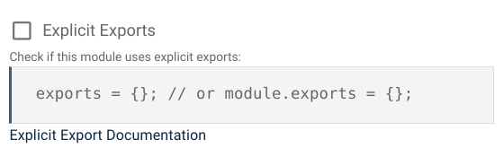 Not Explicit Export